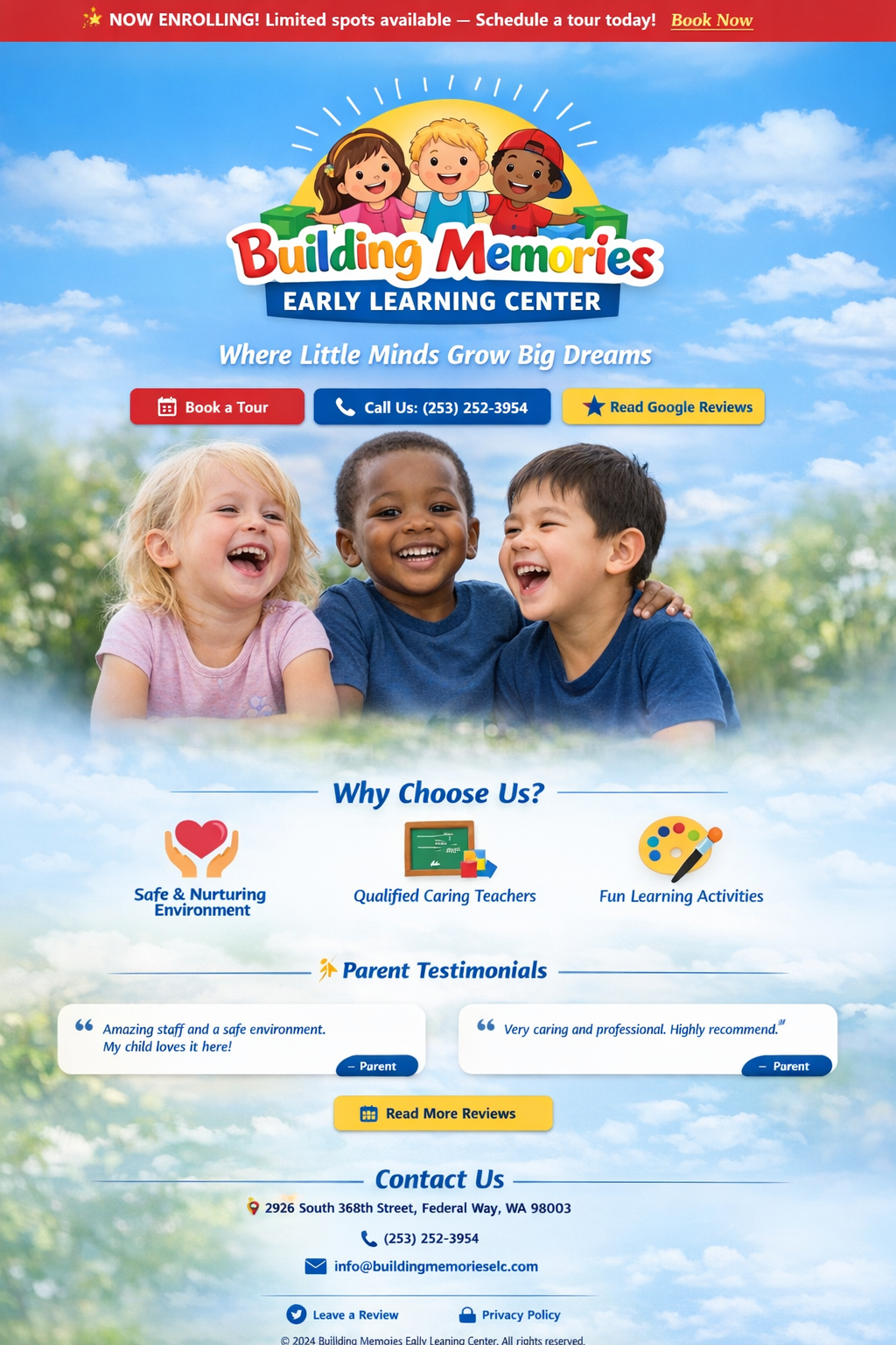 Building Memories Early Learning Center logo